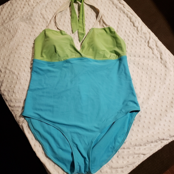 Sand N Sun size 18 - 20 2X color block swim suit - Picture 7 of 7